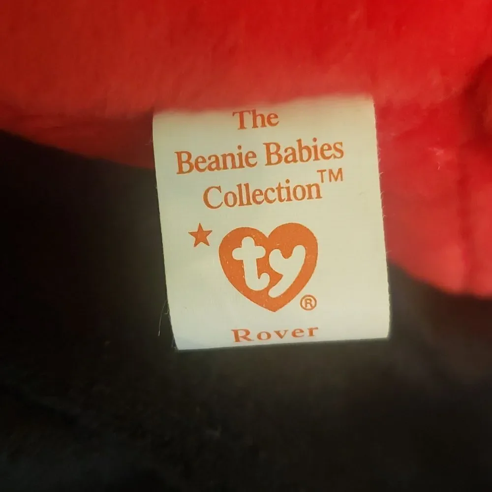Vintage 1996 Ty Beanie Baby ROVER the Red Dog